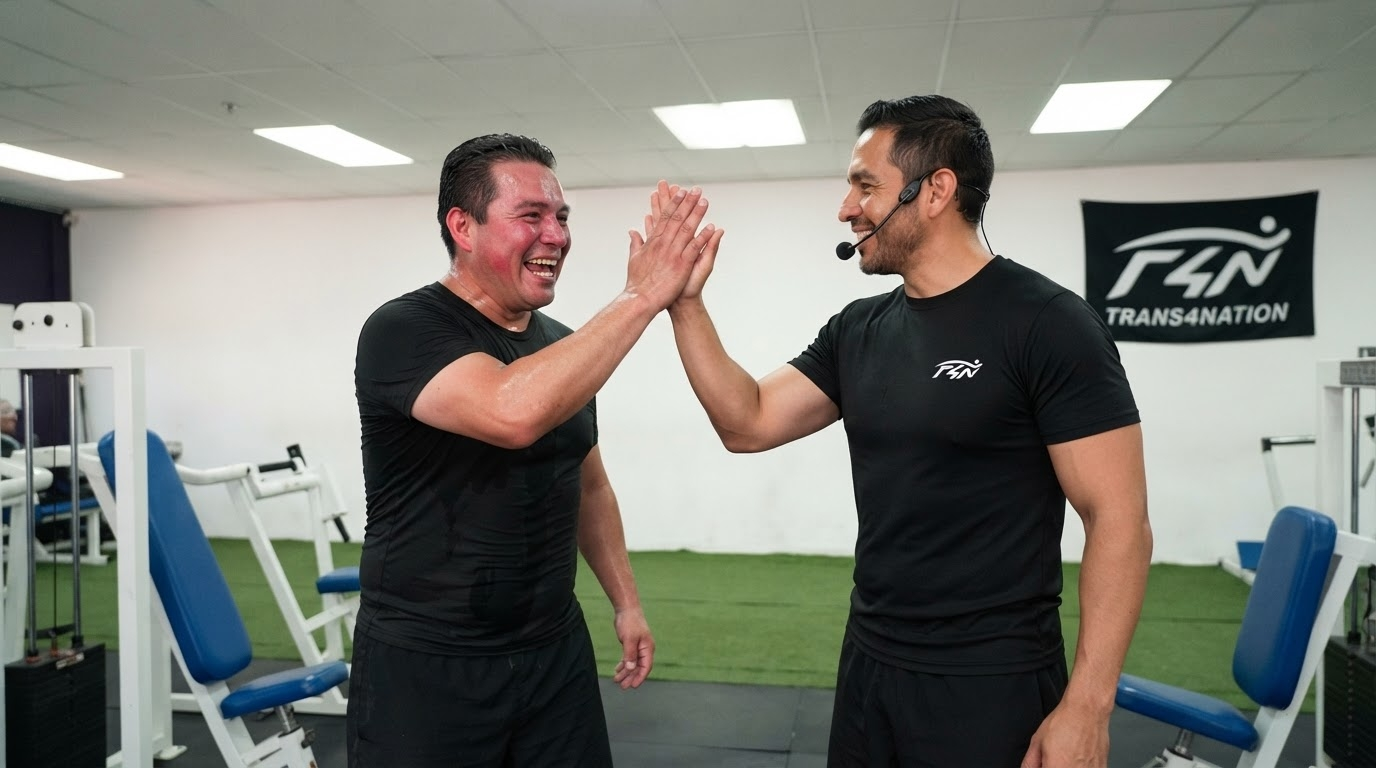 Persona real entrenando