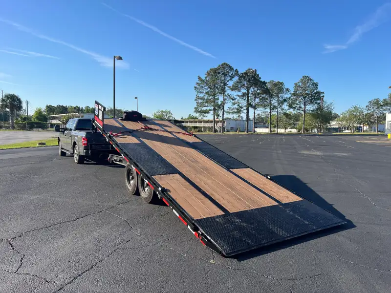 Deck-over hydraulic tilt trailer rental in Brunswick, GA