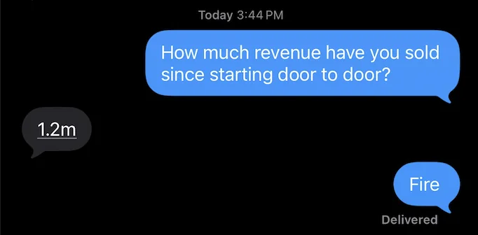 1.2m since starting door to door