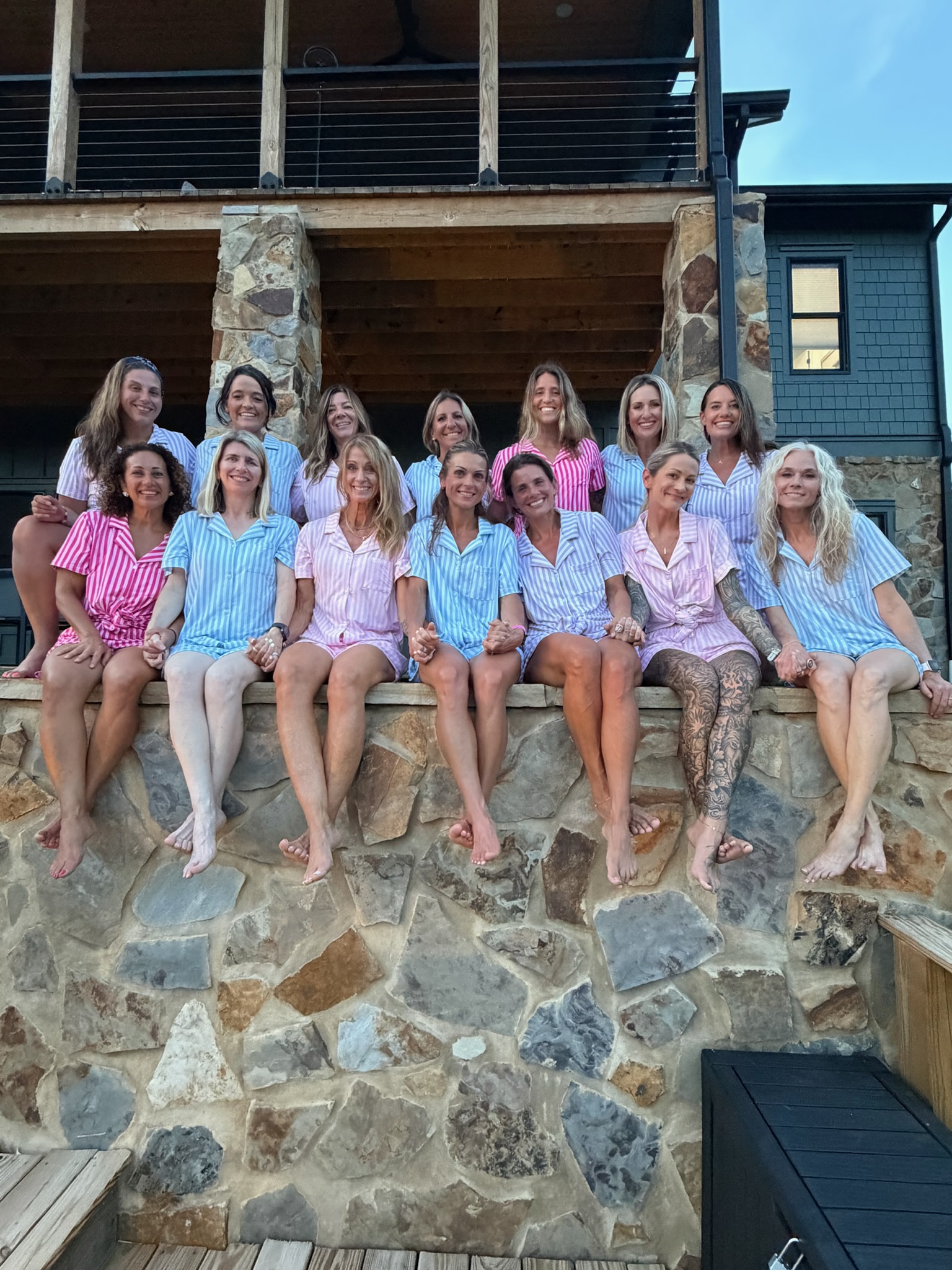 House of Joy retreat in matching pajamas