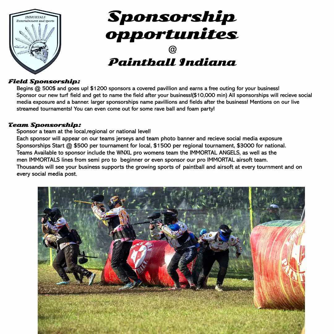 Why Sponsor with Paintball Indiana?