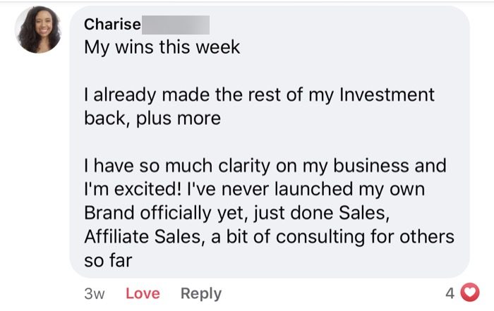 Client message screenshot