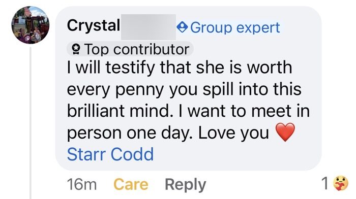 Client message screenshot