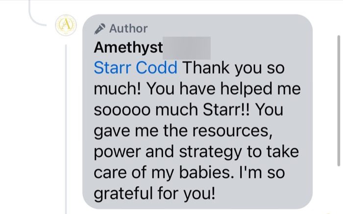 Client message screenshot