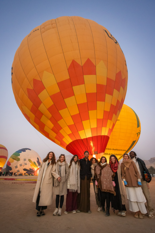 Hot air balloon over Luxor