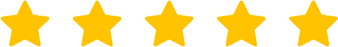 Five yellow stars representing positive reviews and satisfaction with Nikki Gianni's small business consulting services.