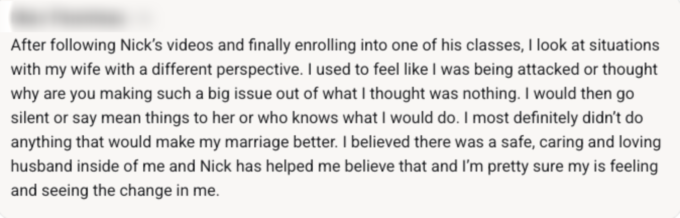 Testimonial from inside The Evolved Man community