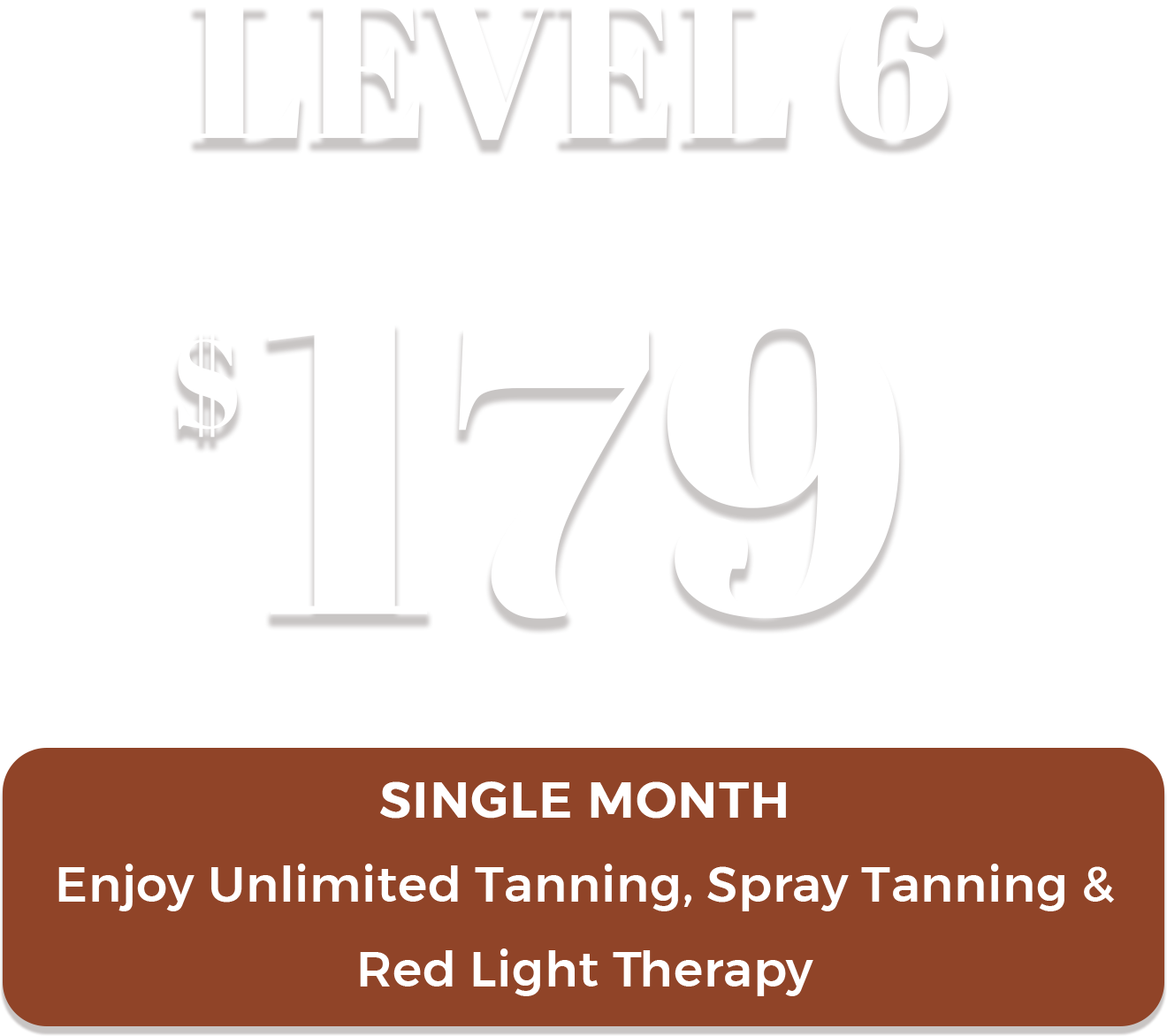 Level 6 single month unlimited tanning membership at The Sun Emporium in Vaughan for $179. Includes unlimited tanning, spray tanning, and red light therapy sessions for one month