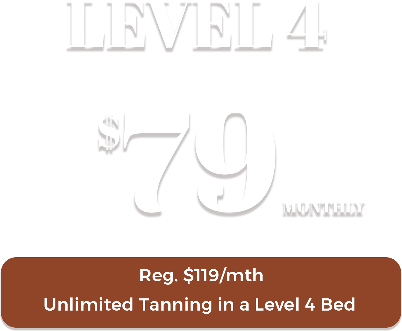 Level 4 unlimited tanning membership at The Sun Emporium in Vaughan for $79 monthly. Regularly $119/month, this plan offers unlimited tanning sessions in Level 4 beds.