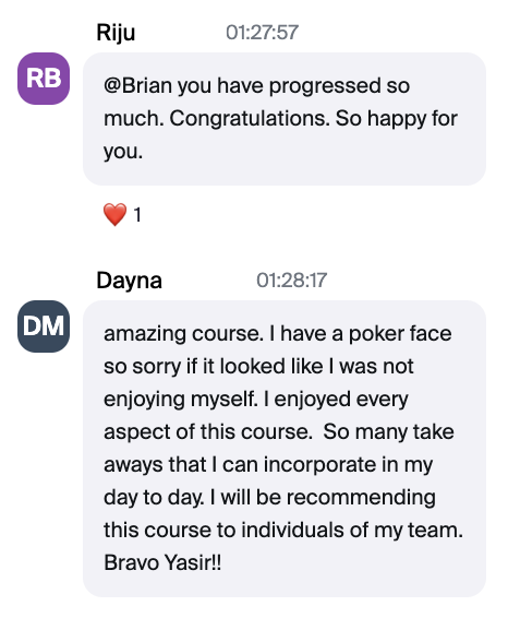 Member testimonial