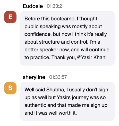Member testimonial