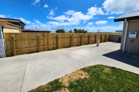 Fence built by Peak Landscaping in taranaki
