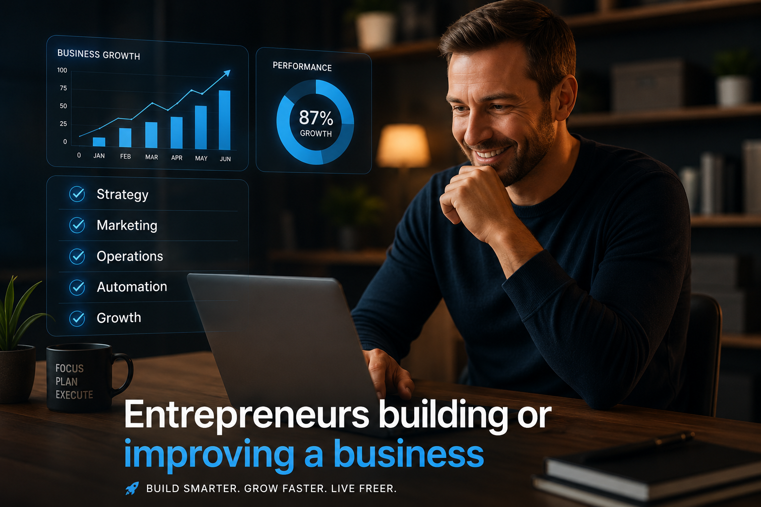 Entrepreneurs building or improving a business
