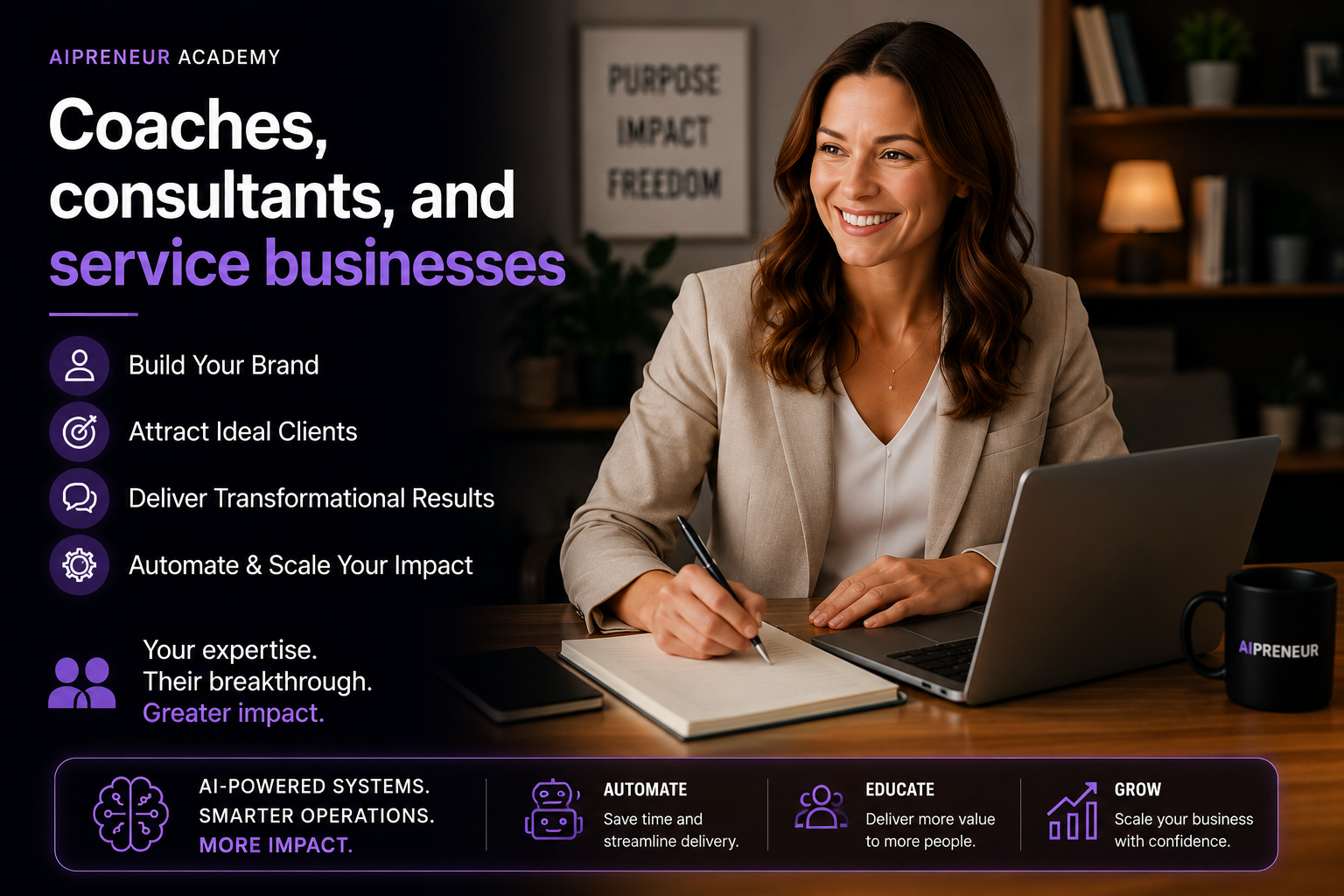 Coaches, consultants, and service businesses