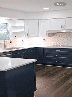 Custom cabinet installation by Canvas Kitchens & Baths