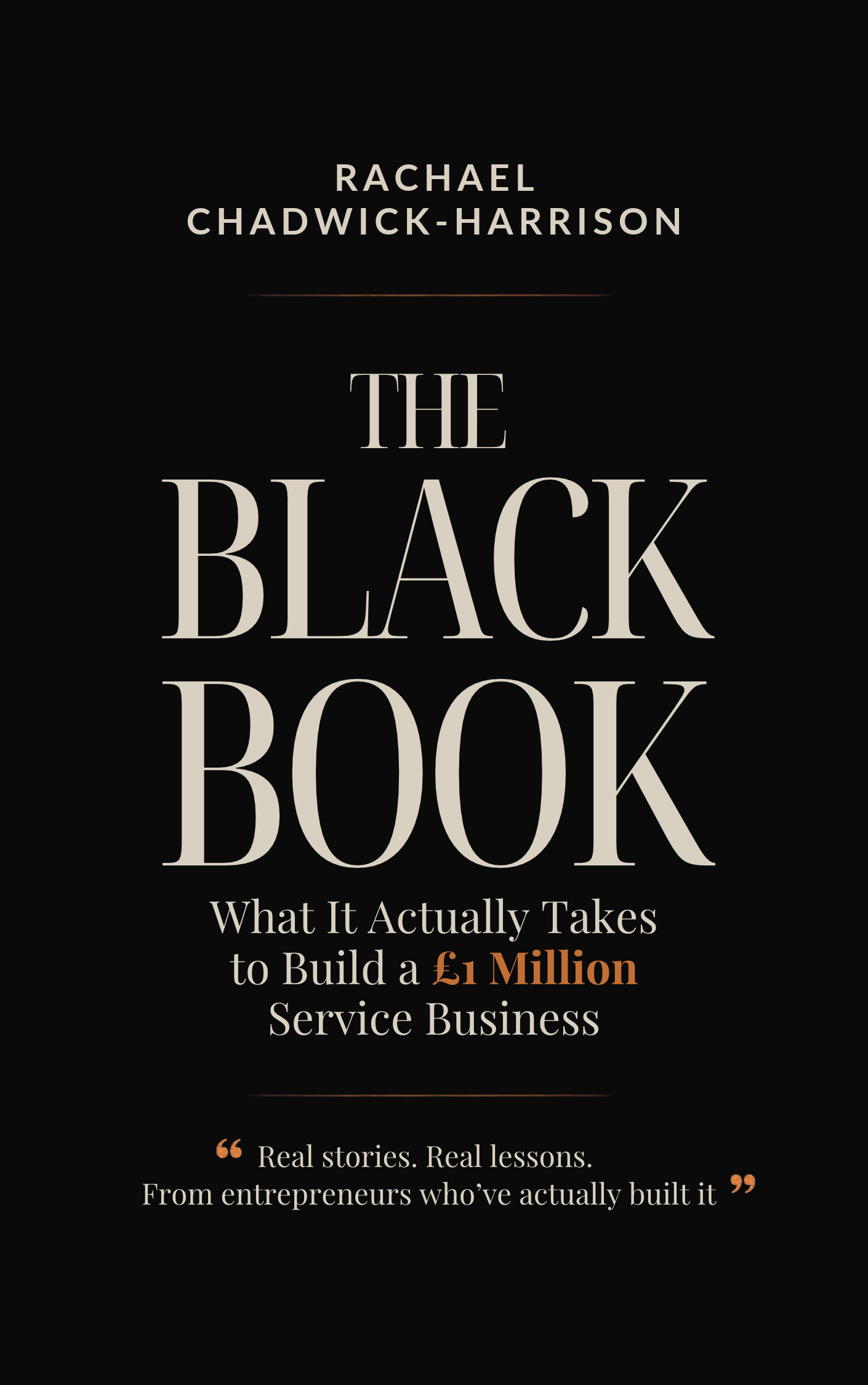 The Black Book by Rachael Chadwick-Harrison — paperback front cover