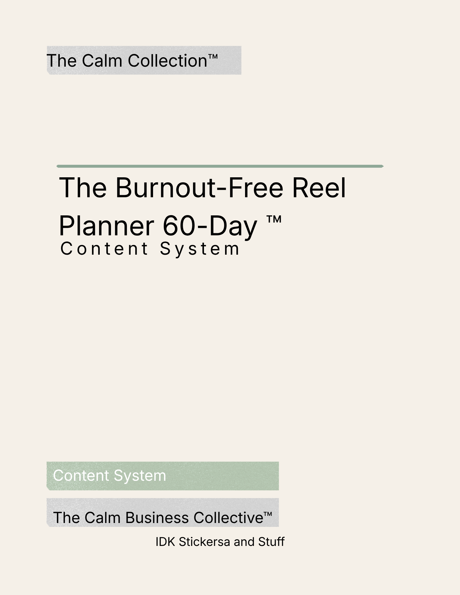 Burnout-Free Reel Planner 60-Day