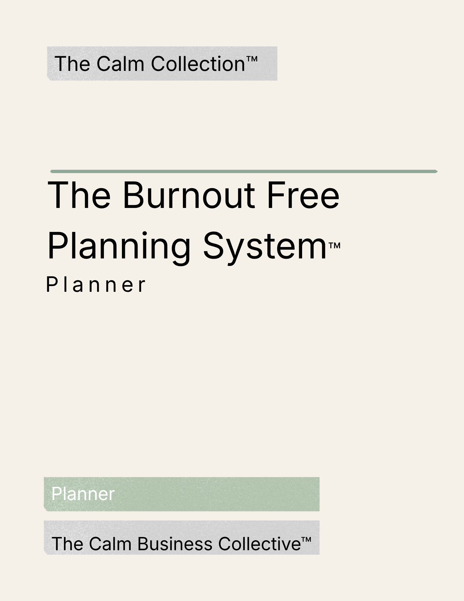 The Burnout-Free Planning System