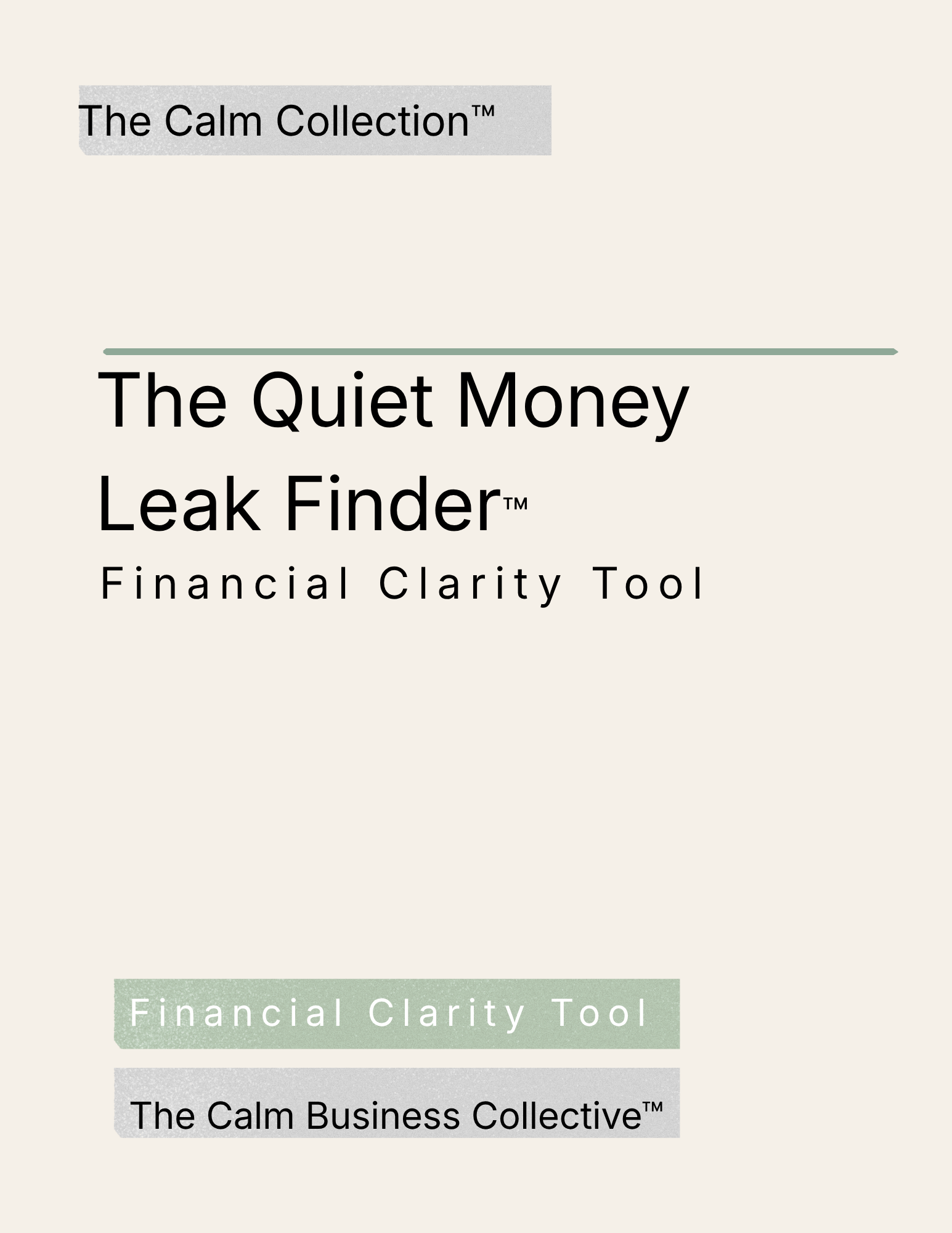 The Quiet Money Leak Finder™