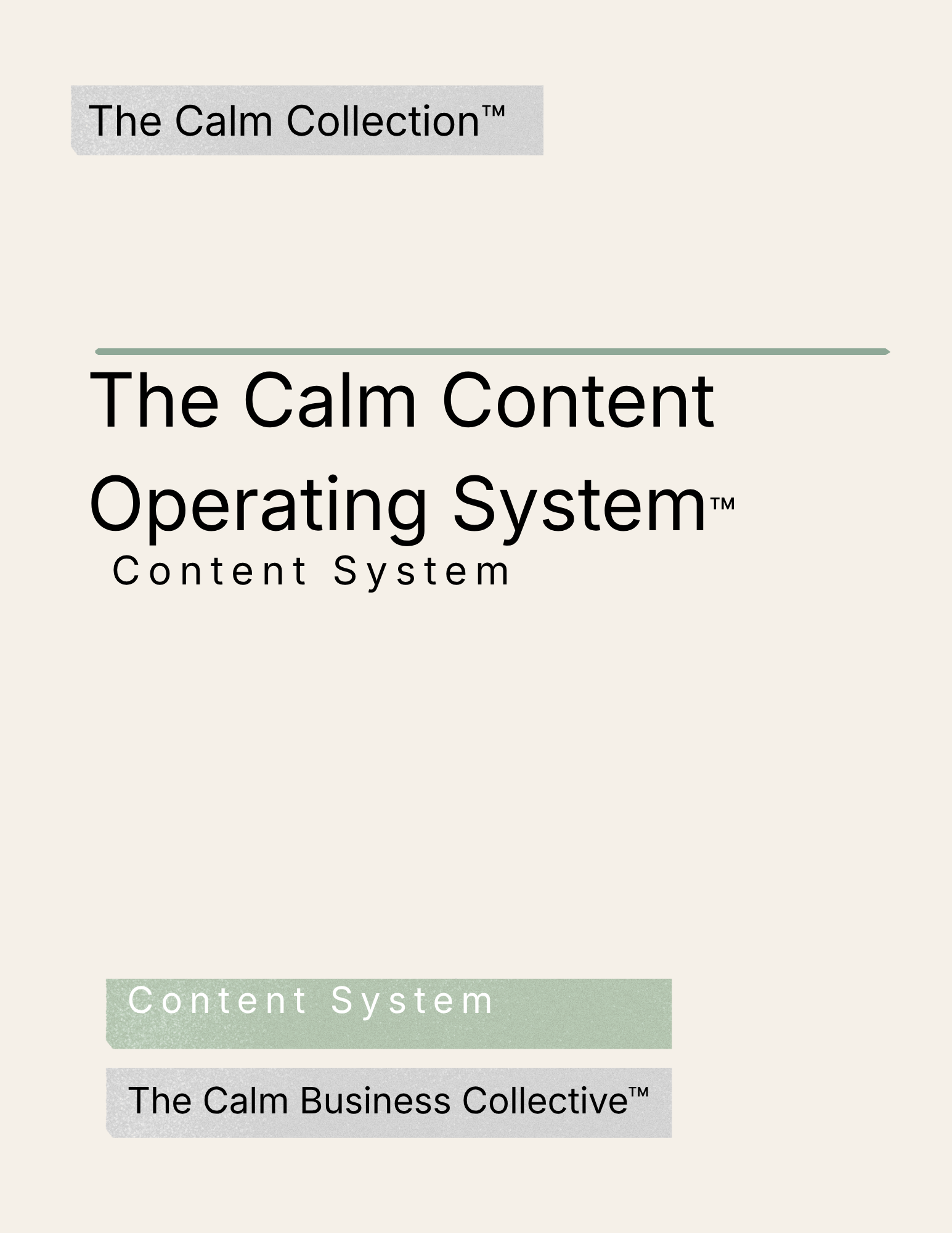 The Calm Content OS™