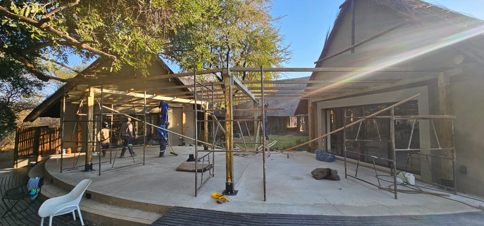 Structural roofing maintenance and industrial construction site managed by Xidulu professionals