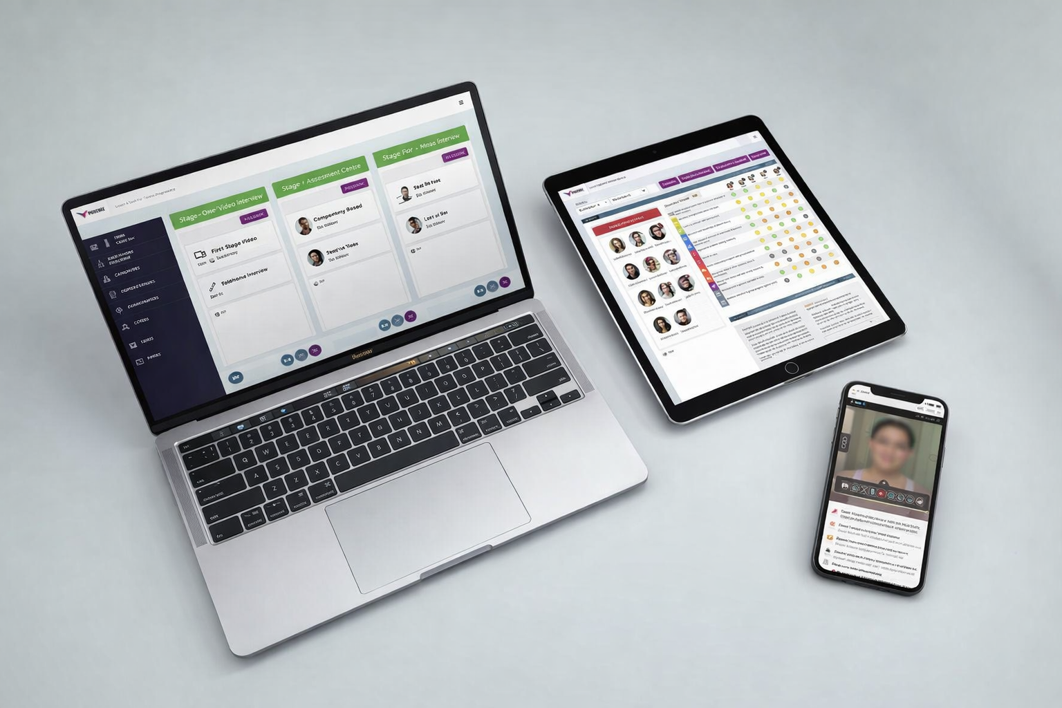 The Phoenix51 assessment platform on a laptop and tablet
