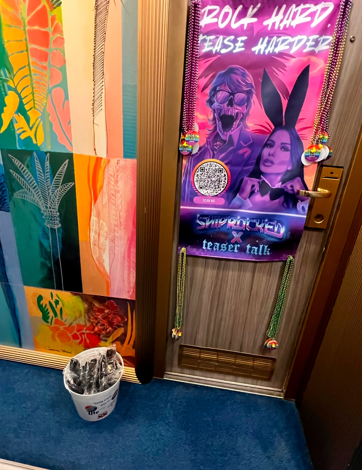 teaser talk shiprocked 2025 cabin door decorated teaser talk shiprocked 2025 cabin door decorated