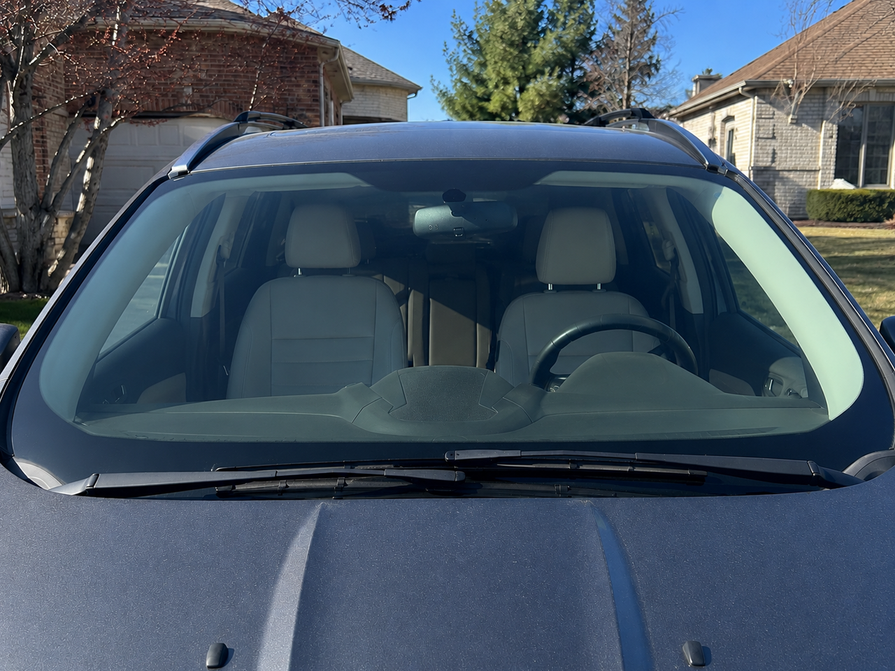 Crystal-clear windshield after replacement