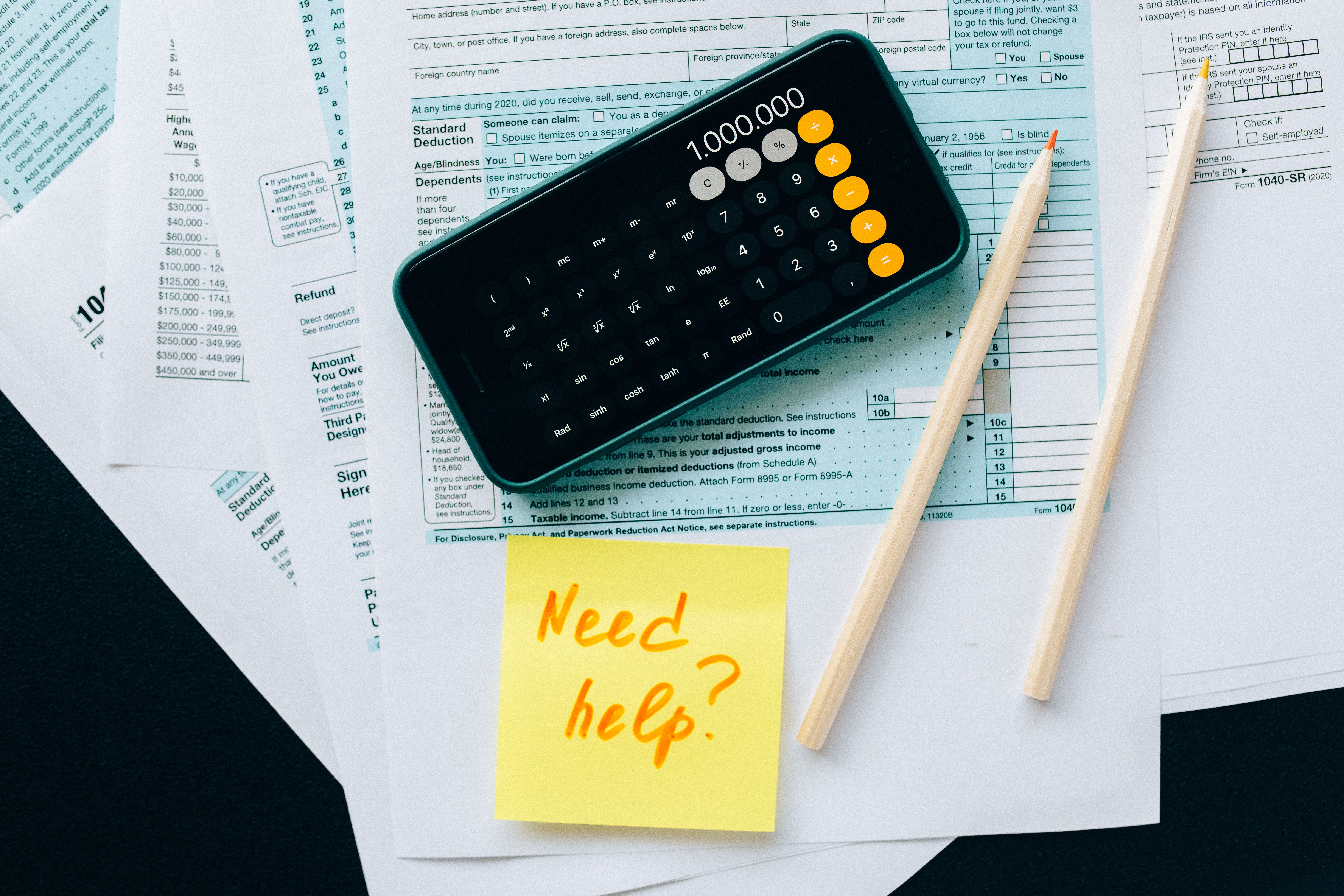 Reviewing tax forms