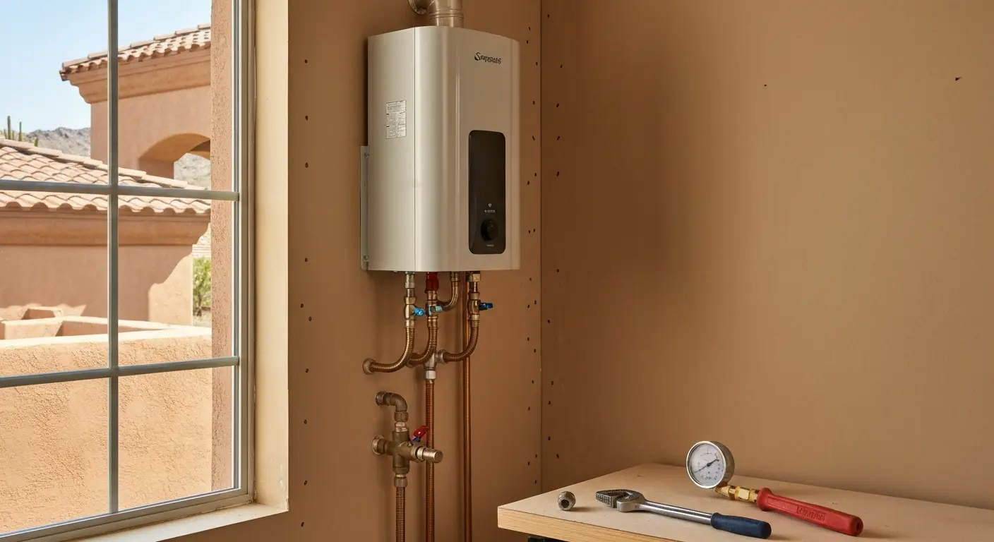 Tankless water heater installation