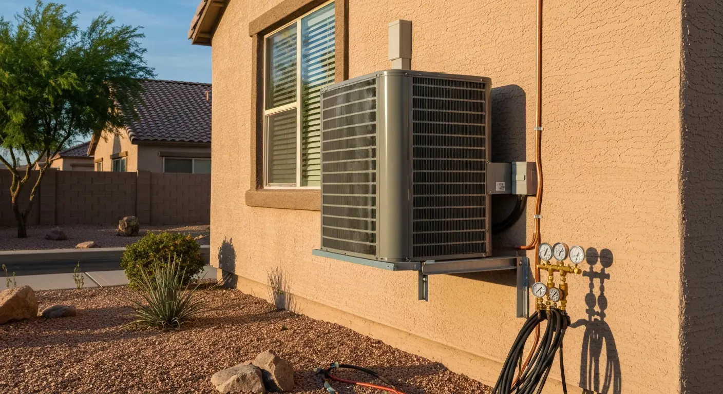 Central air conditioning installation