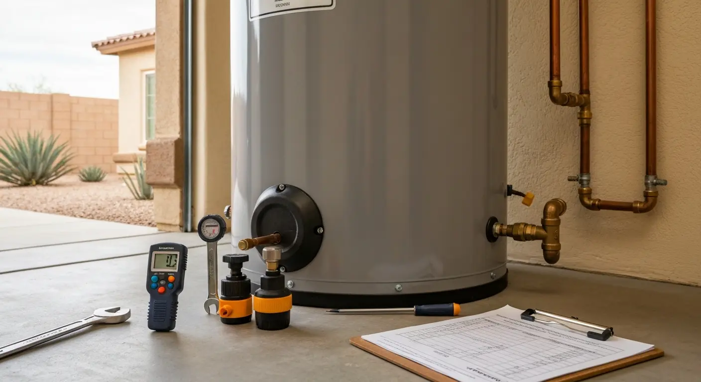 Water heater maintenance inspection