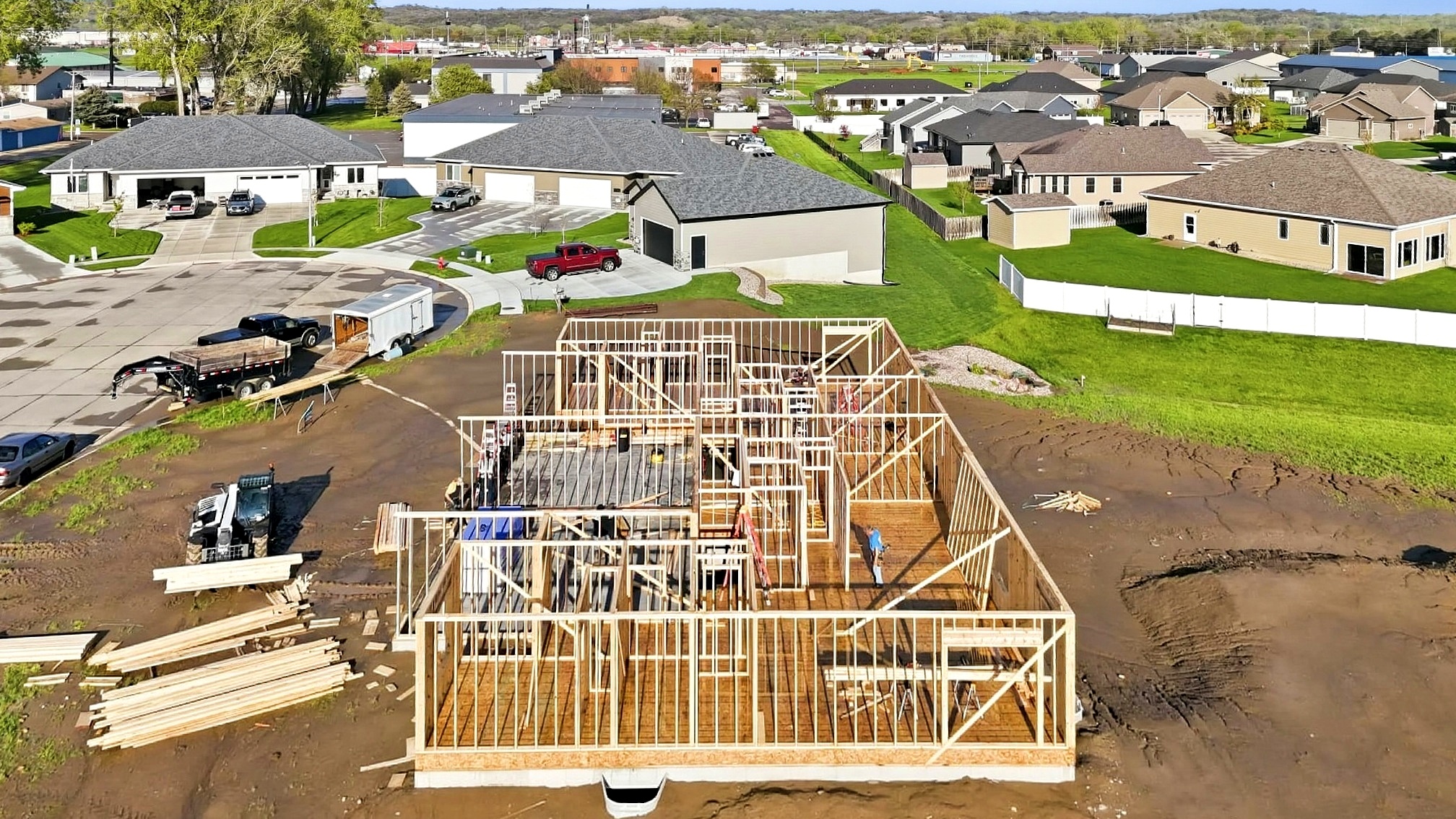 Aerial view of Union County Development in North Sioux City, SD