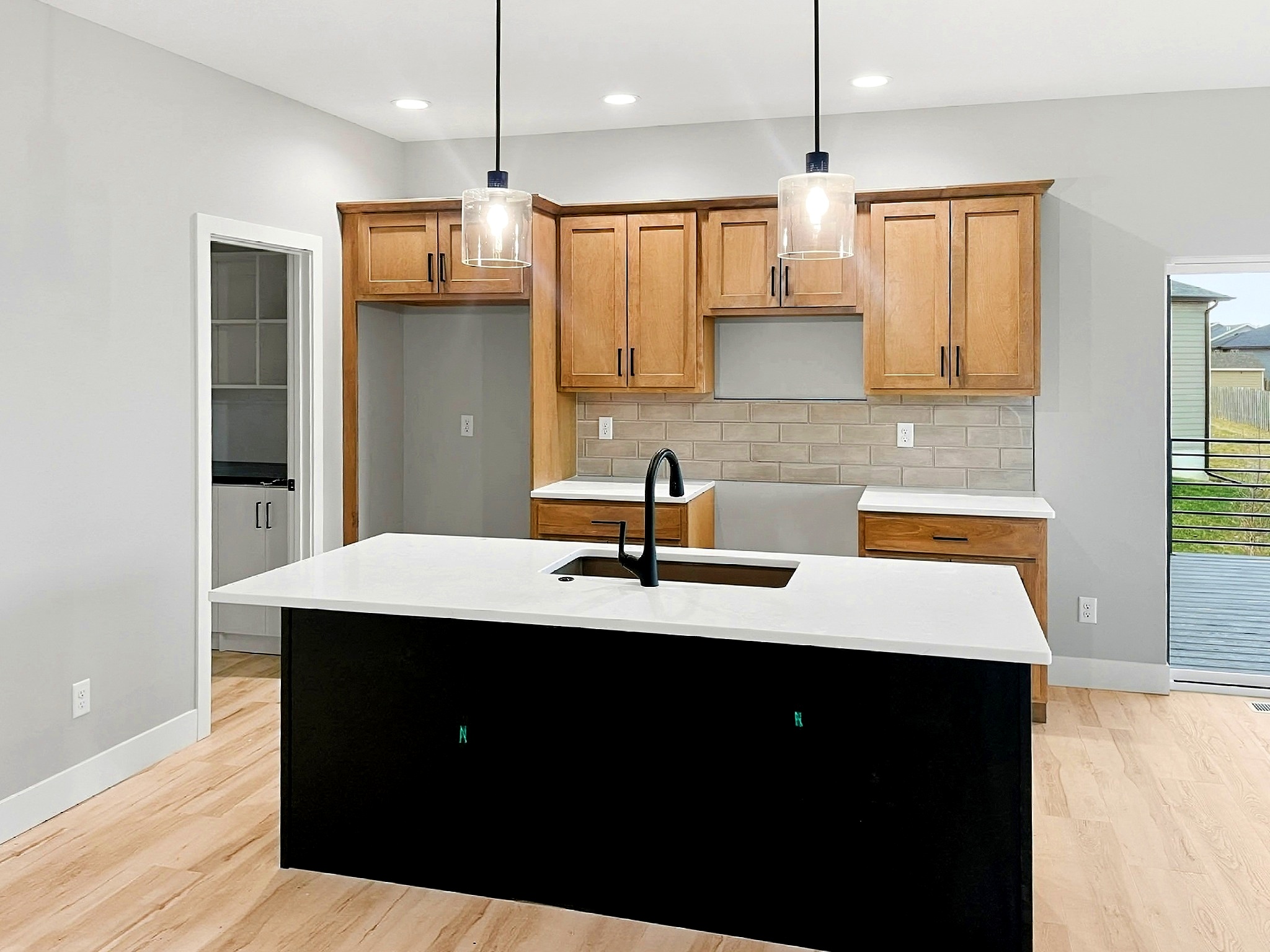 Finished kitchen interior in a custom home in Sioux City, IA