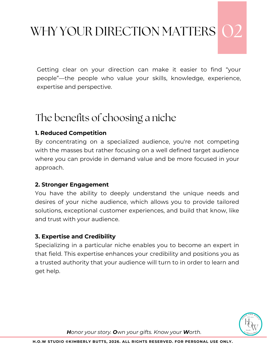 Workbook interior: why your direction matters