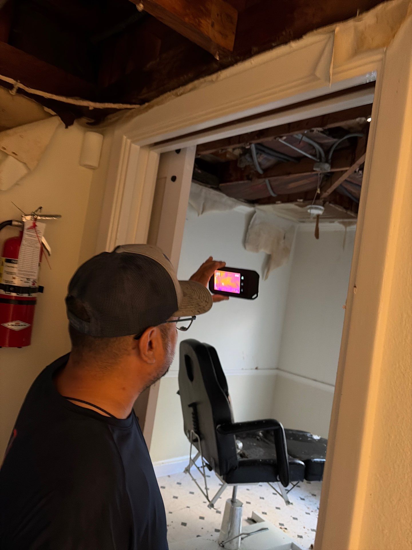 Before-and-after restoration results from a San Antonio home
