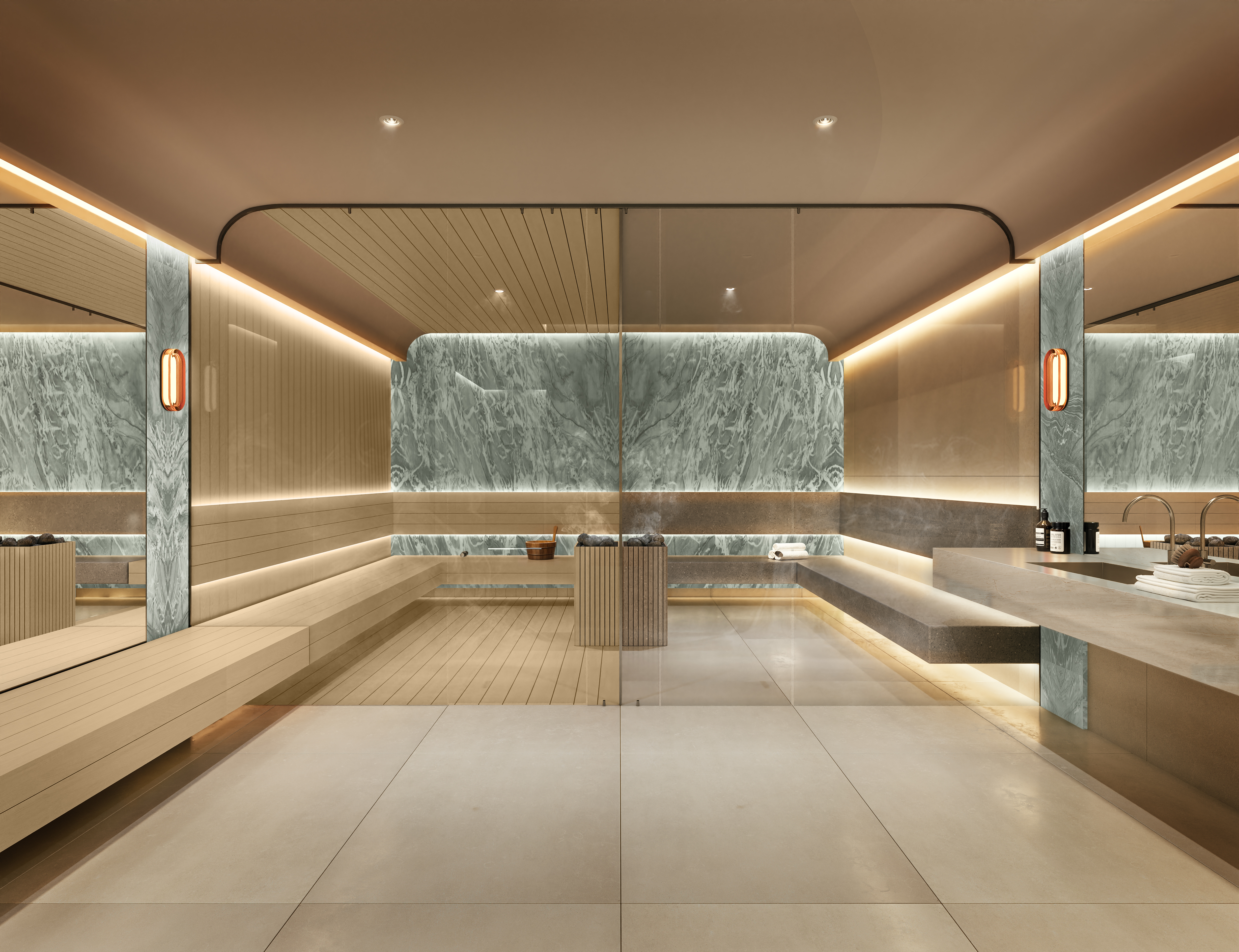 Spa-like primary bathroom