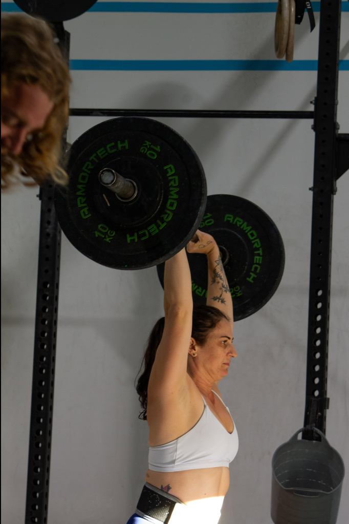Member locking out an overhead lift