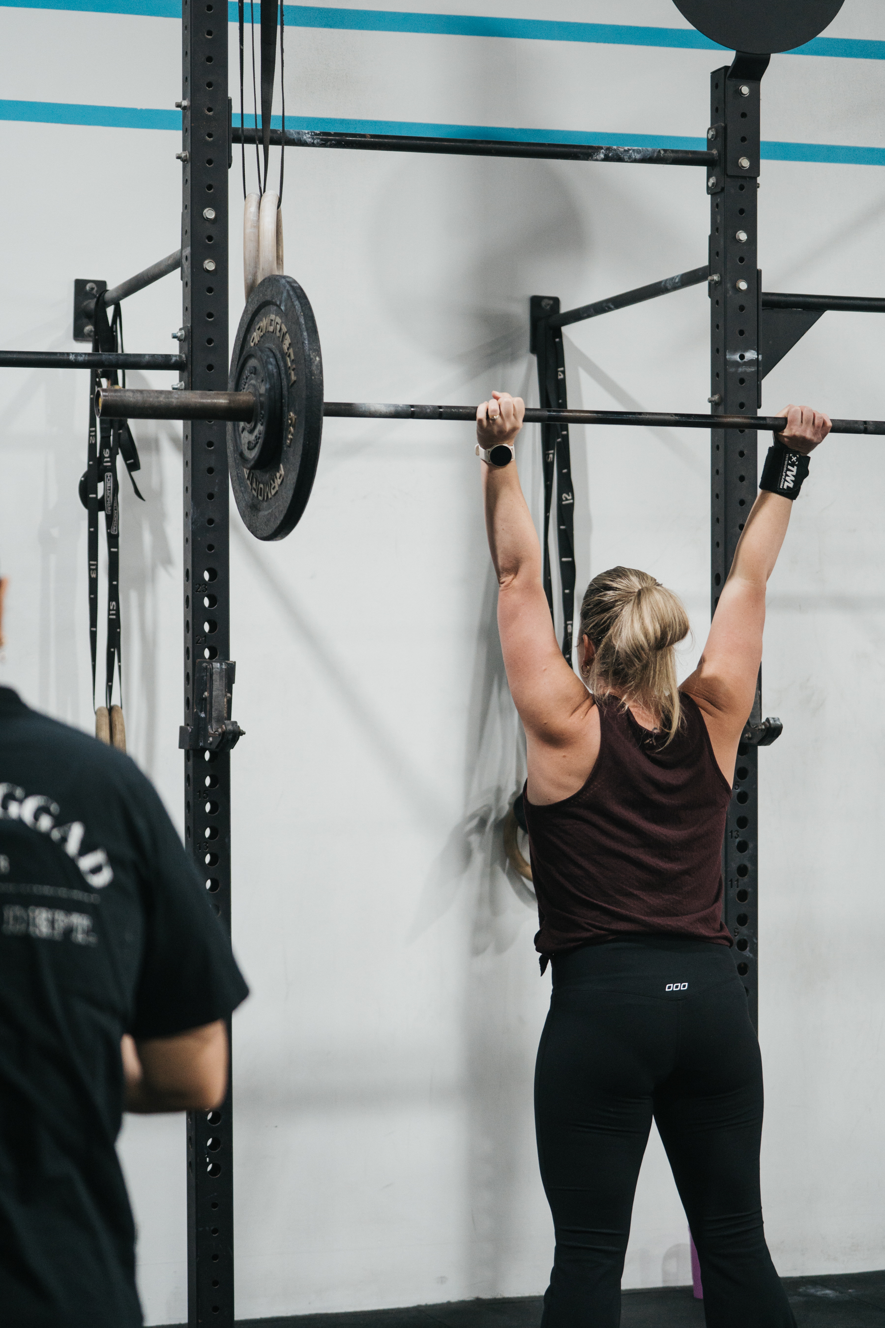 Pull-ups in front of the Top Tier wall