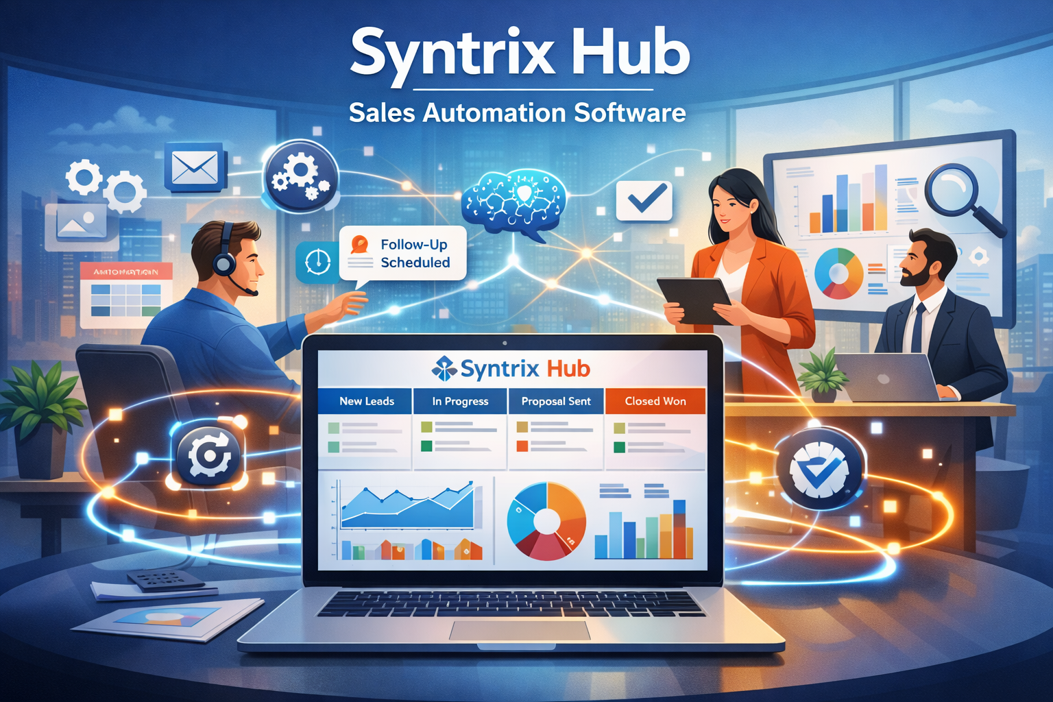 Syntrix Hub sales automation software streamlining business workflows