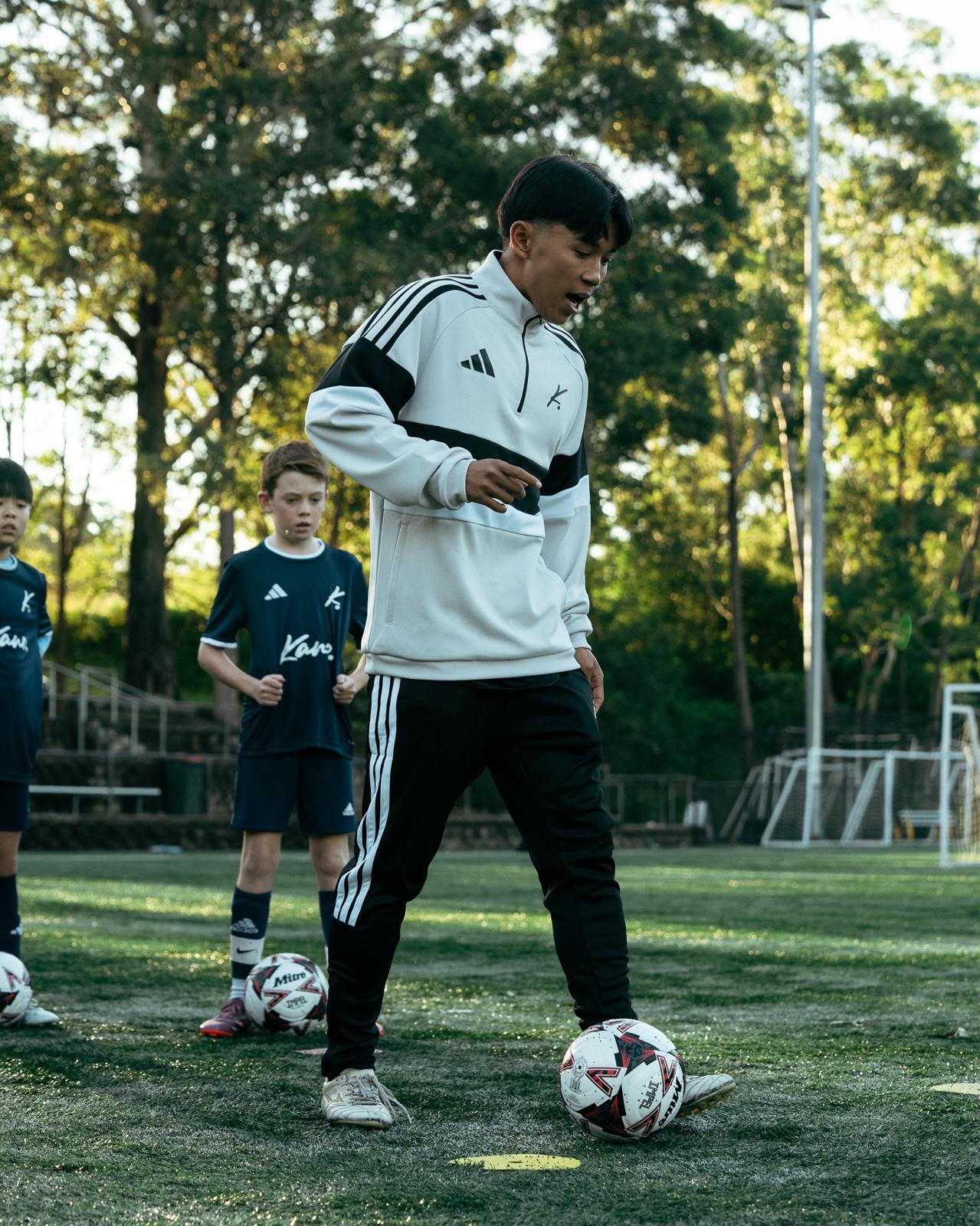 Kent coaching at Foundation Football