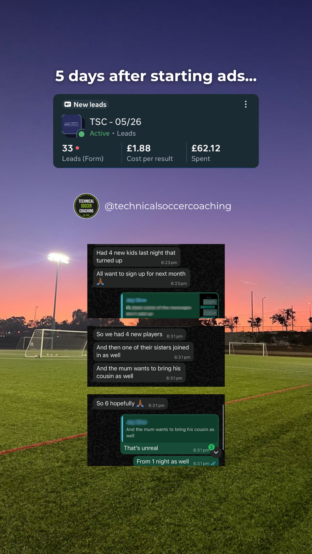 Technical Soccer Coaching result screenshot