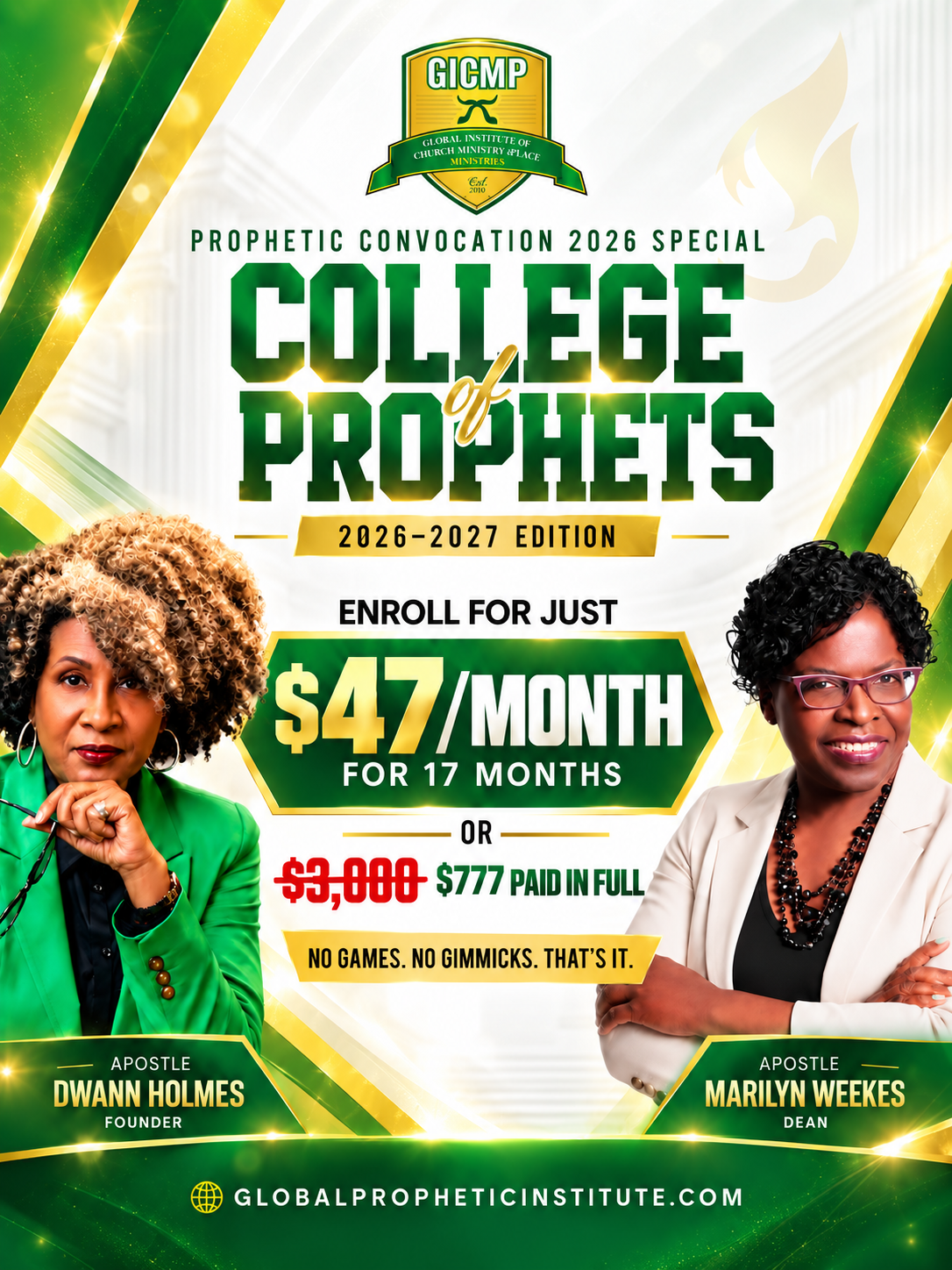 ENROLL IN GICMP 2026-2027 COLLEGE OF PROPHETS ENROLL IN GICMP 2026-2027 COLLEGE OF PROPHETS