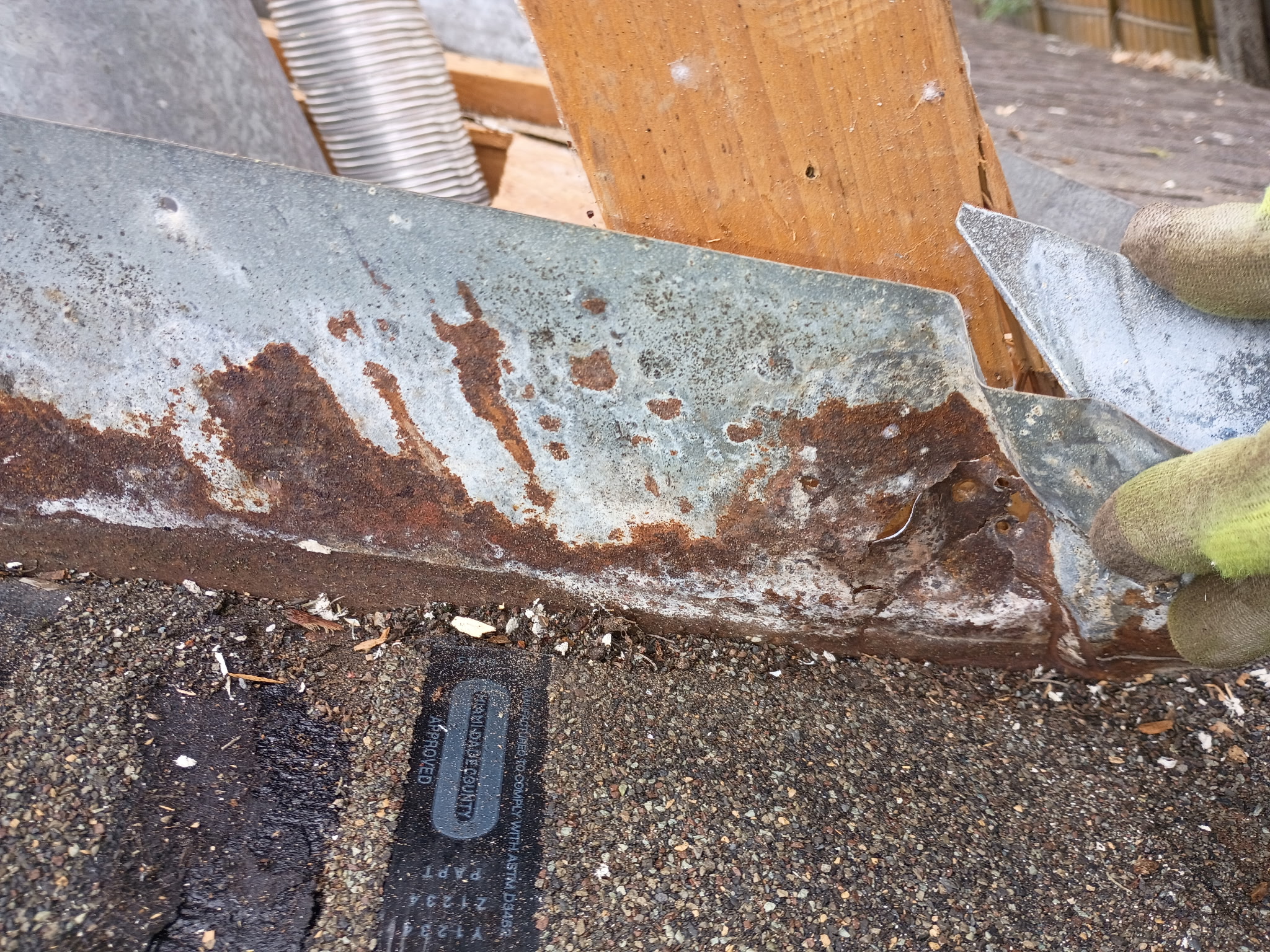 Rusted flashing Rusted flashing
