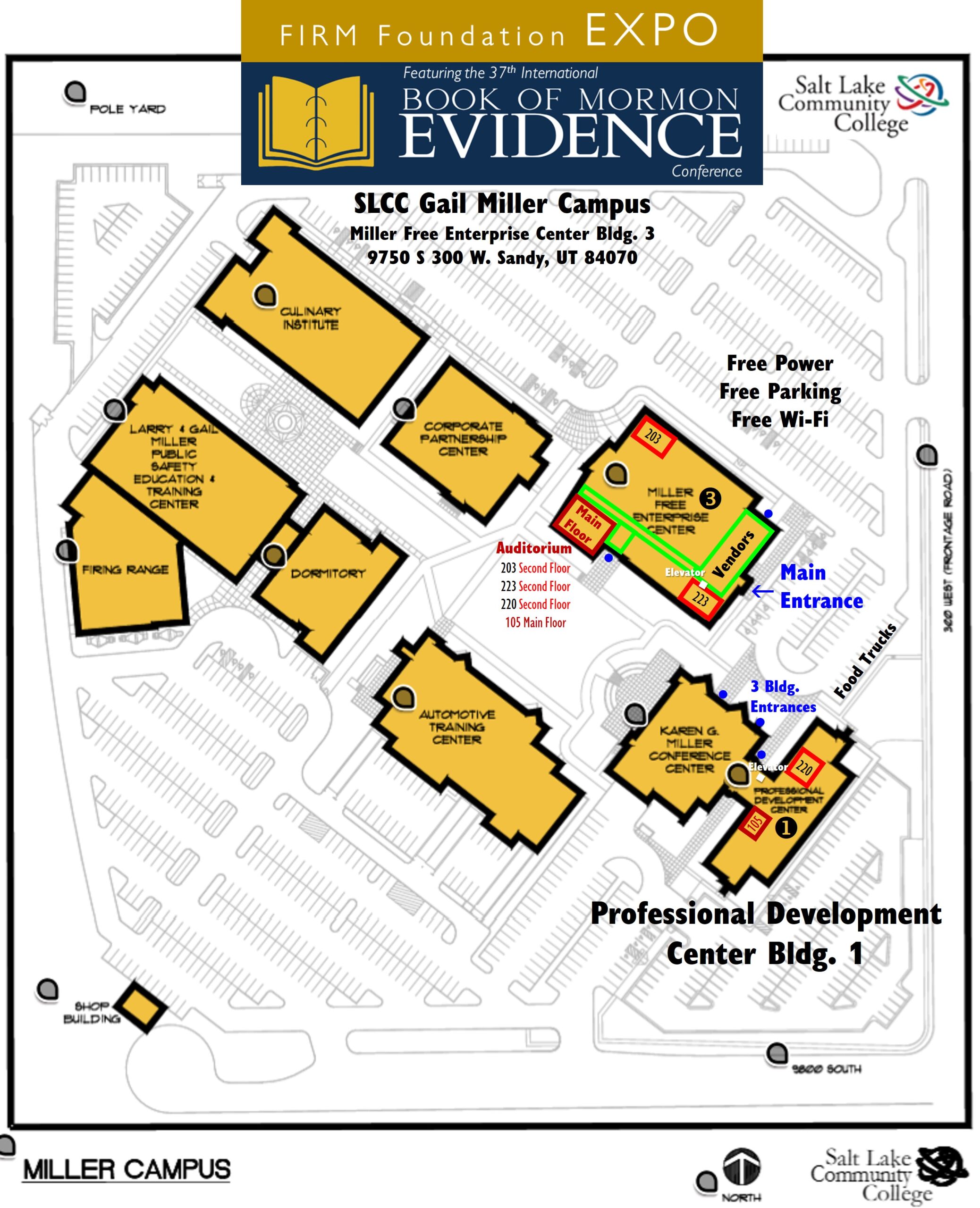 FIRM Foundation Expo — SLCC Gail Miller Campus Map