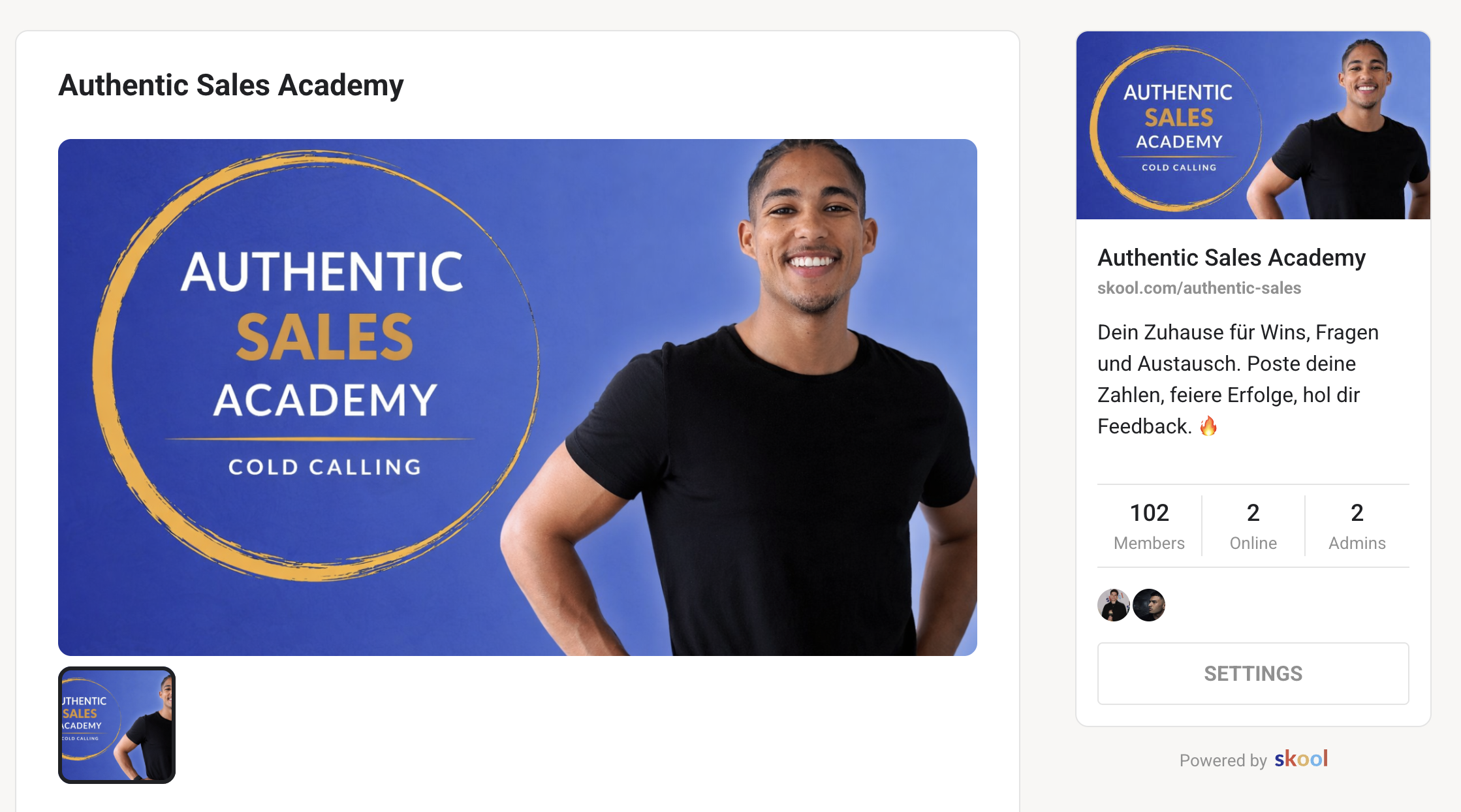 Authentic Sales Academy Übersicht