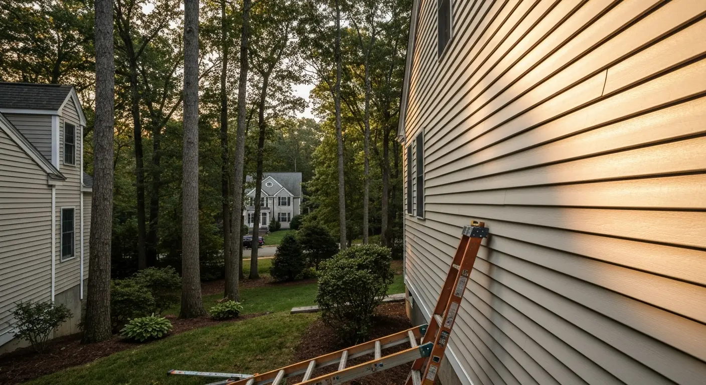 Vinyl siding installation on Avon home