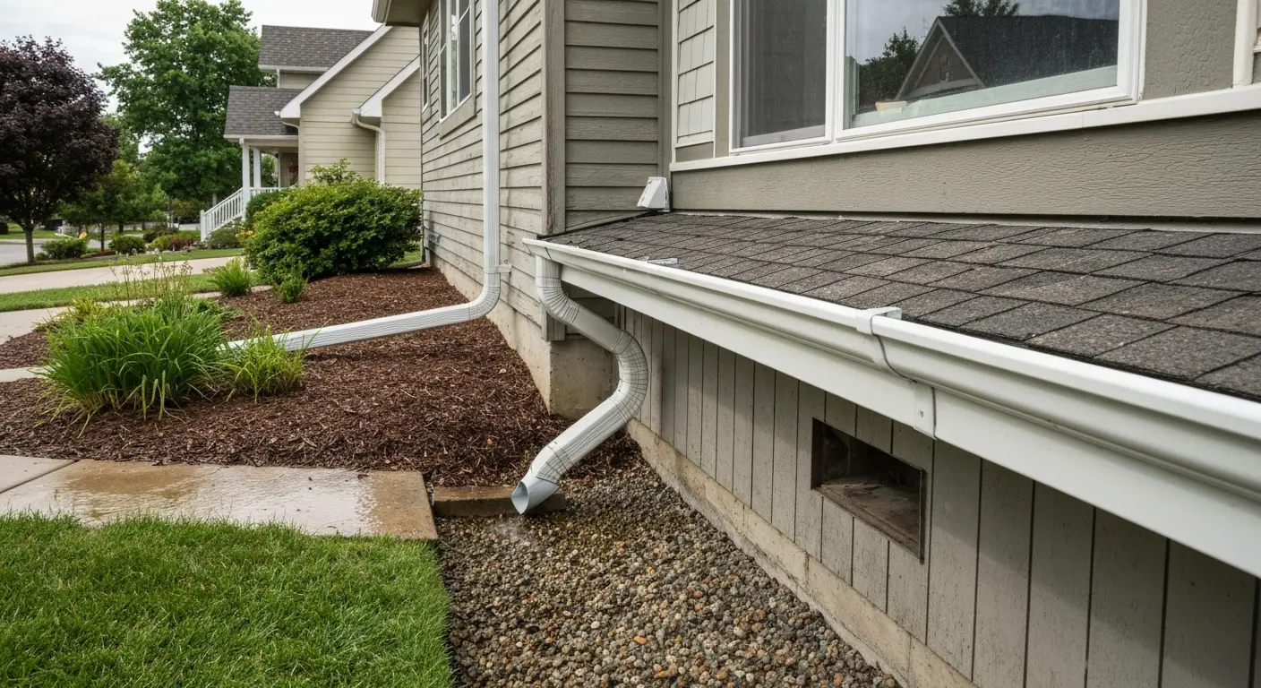 Downspout installation