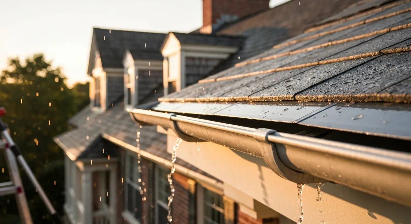 Custom gutters on Wallingford home