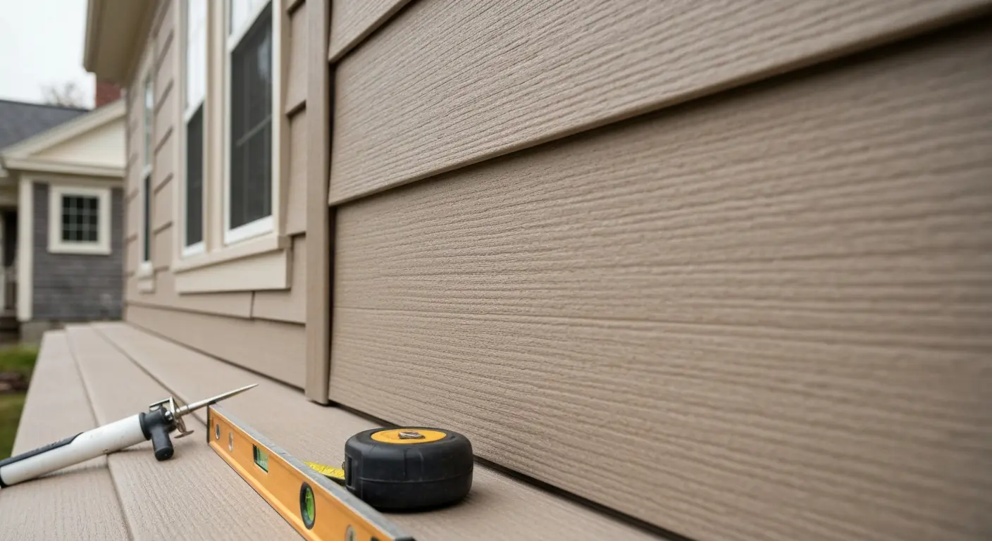 Composite siding installation in Simsbury